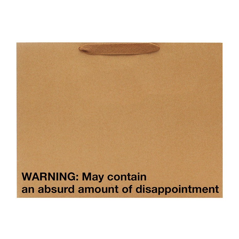Warning: May Contain Disappointment Large Gift Bag