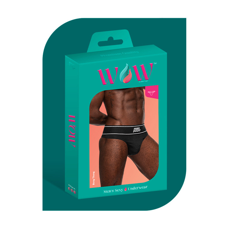 Wow Modal Rib Bong Thong Black S/M