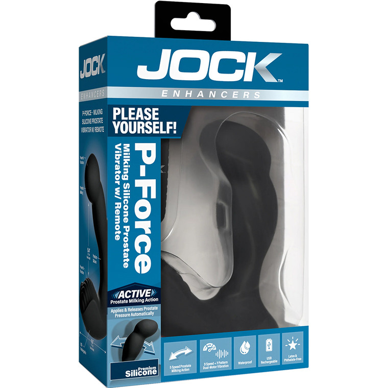 Jock Enhancers P-Force Milking Silicone Prostate Vibrator W/ Remote