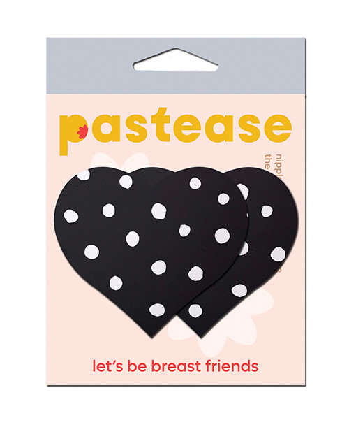 Pastease Heart w/Polka Dot - White/Black O/S
