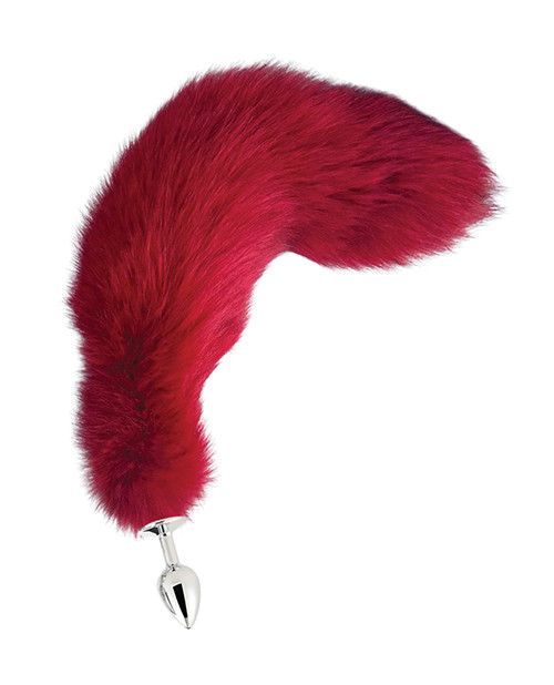 Fox Tail Small Plug - Cherry Red