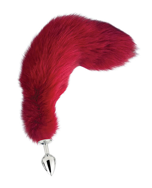 Fox Tail Medium Plug - Cherry Red