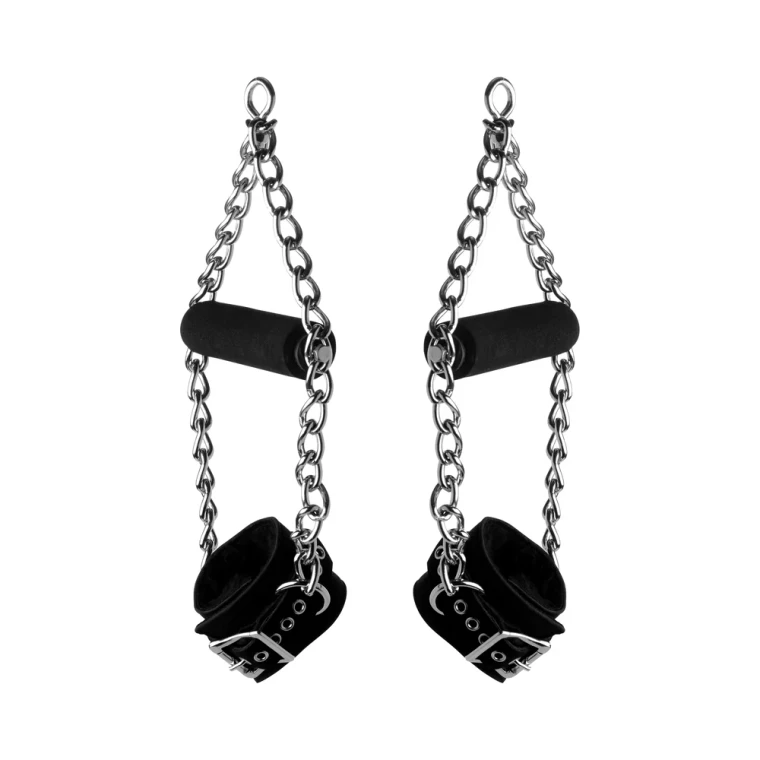 Strict Leather Fur Lined Nubuck Suspension Cuffs with Grip