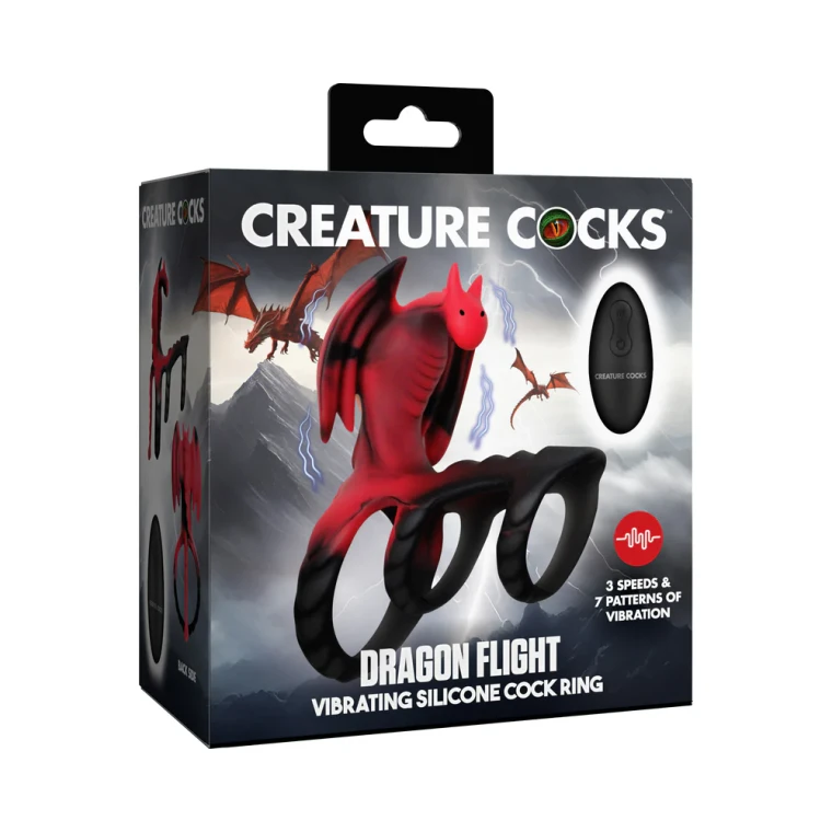 Creature Cocks Dragon Flight Vibrating Silicone Cock Ring