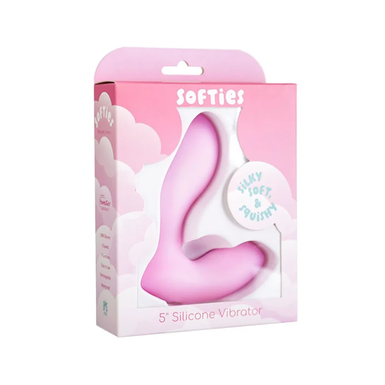 Softies Silicone Vibrator 5 in. Pink
