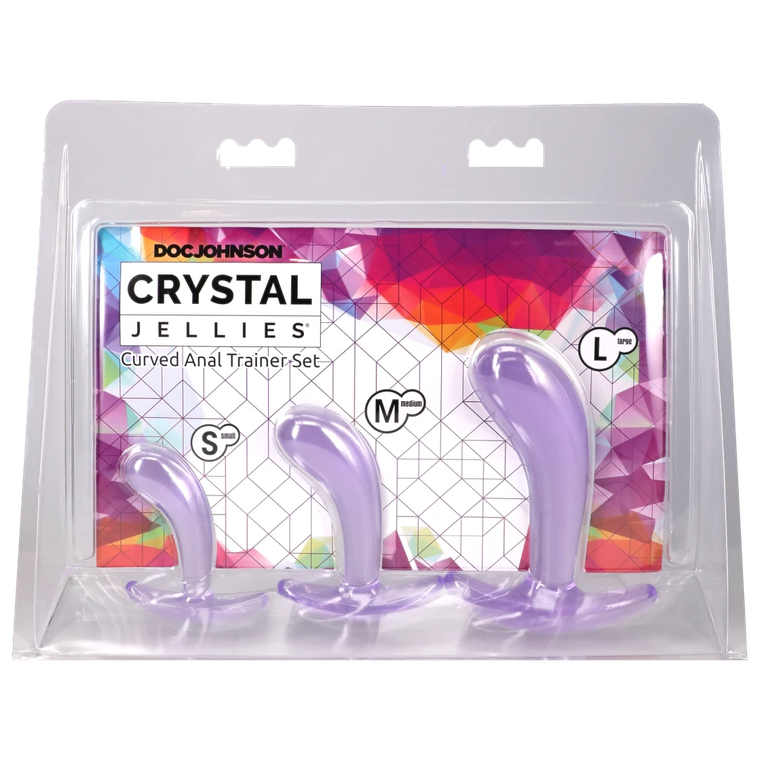 Crystal Jellies - Curved Anal Trainer Set Purple