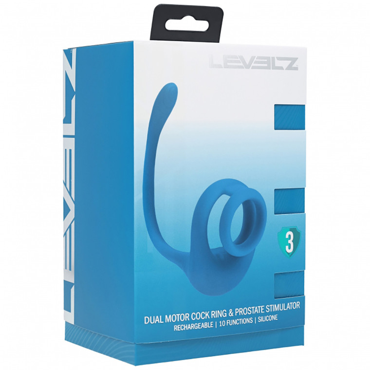 Levelz Dual Motor Cock Ring With Prostate Stimulator Teal