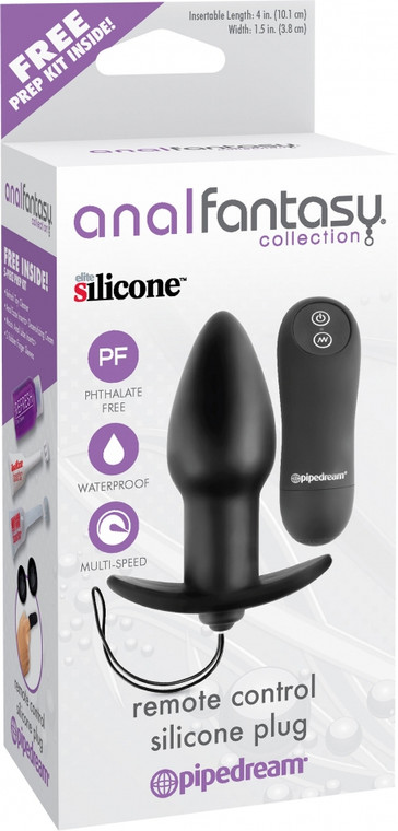 Pipedream Anal Fantasy Collection Remote Control Silicone Anal Vibrator - Black