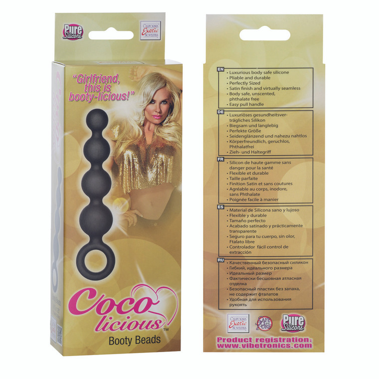 CalExotics Coco Licious Booty Anal Beads - Black