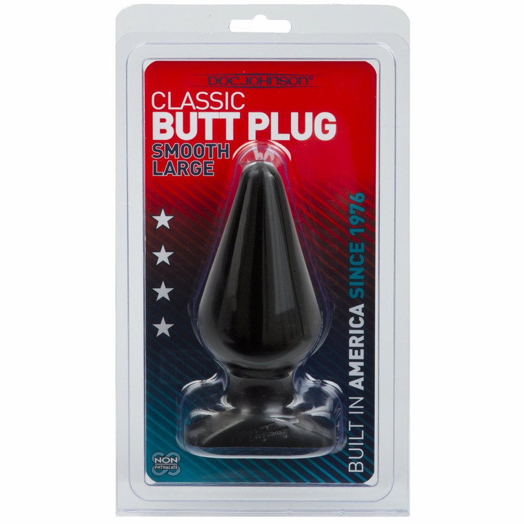 Doc Johnson Classic Butt Plug - Large Black