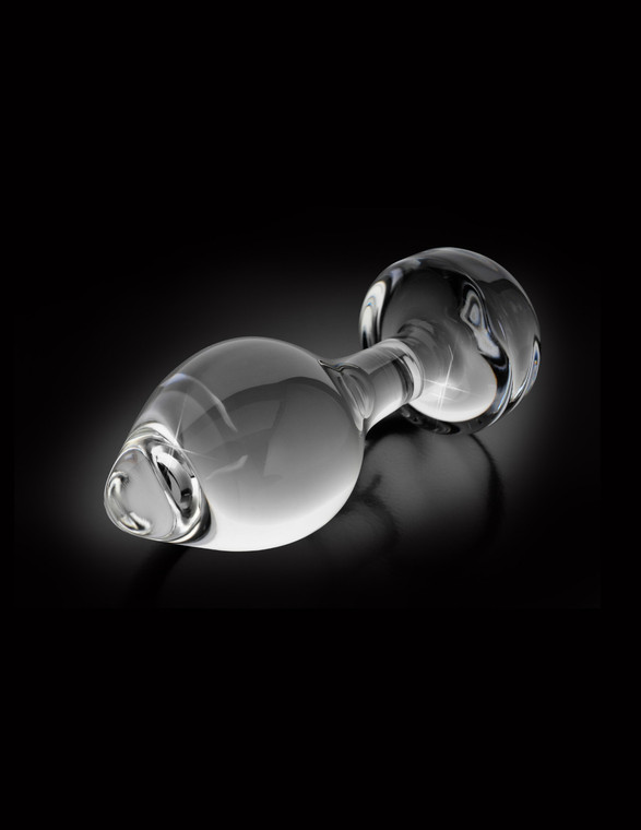 Pipedream Icicles No. 44 Hand Blown Glass Butt Plug - Clear