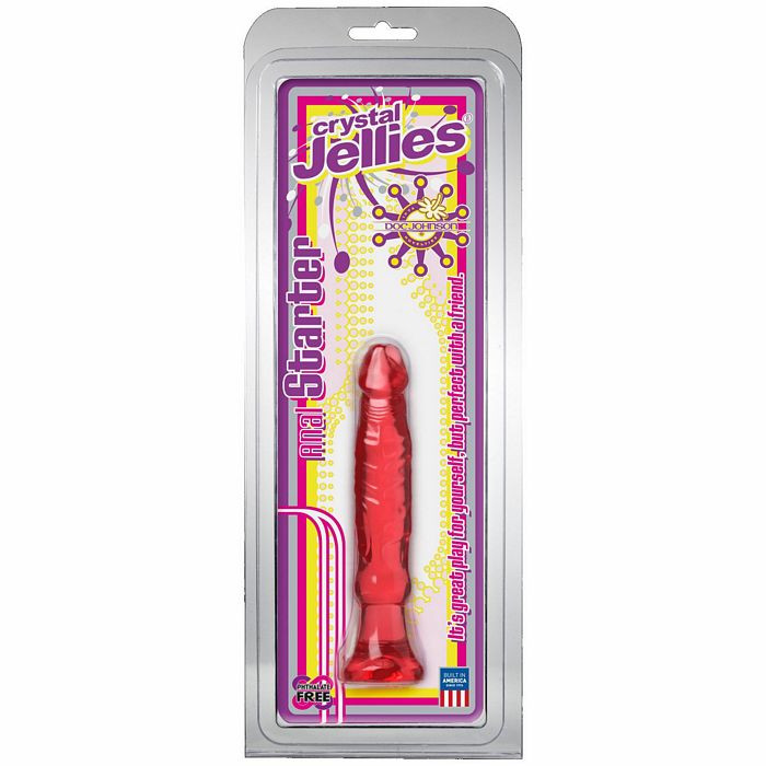 Doc Johnson Crystal Jellies 6" Anal Probe Starter Butt Plug Kit - Pink