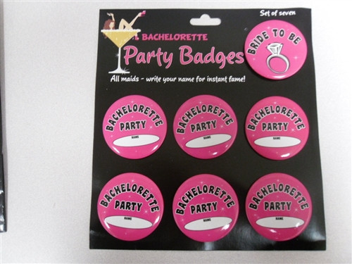 Bachelorette Party Badges - Pack Of 7