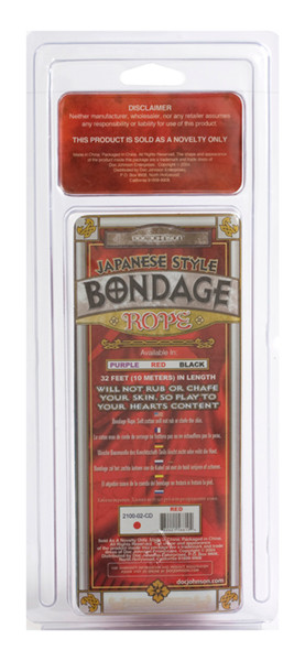 Doc Johnson Fetish Japanese Style Bondage Cotton Rope - Red