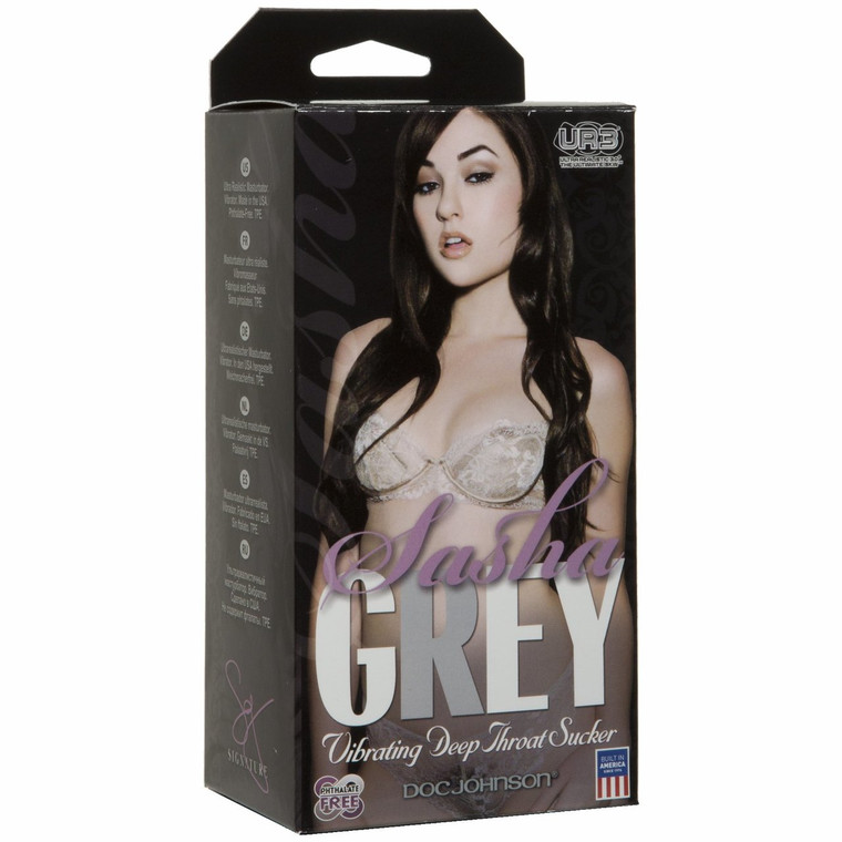 Doc Johnson Sasha Grey ULTRASKYN Vibrating Deep Throat Sucker Masturbator Stroker
