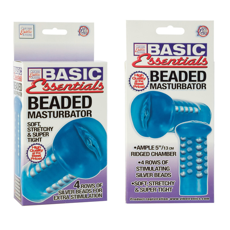 CalExotics Basic Essentials Beaded Male Masturbator Stroker