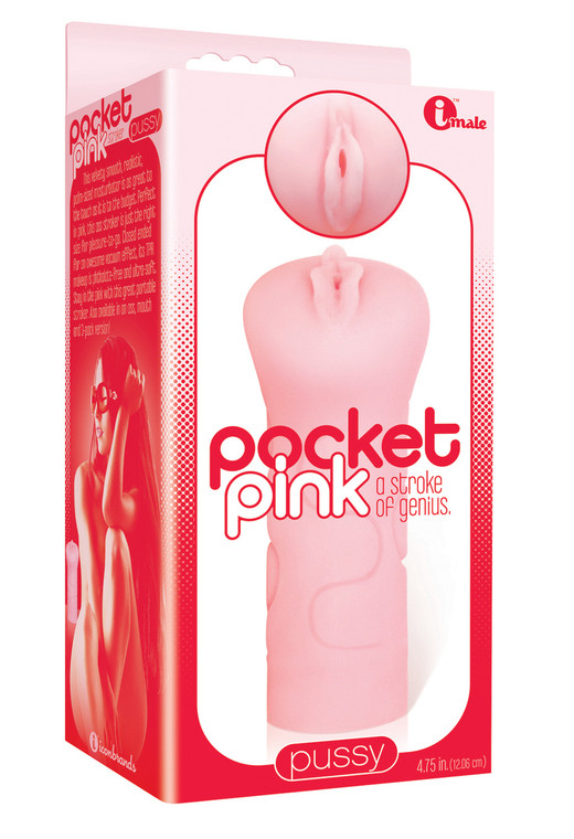 Icon Brands Male Pocket Pink Mini Pussy Masturbator Stroker