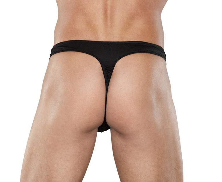 Male Power Men's Zipper Thong Black S/M