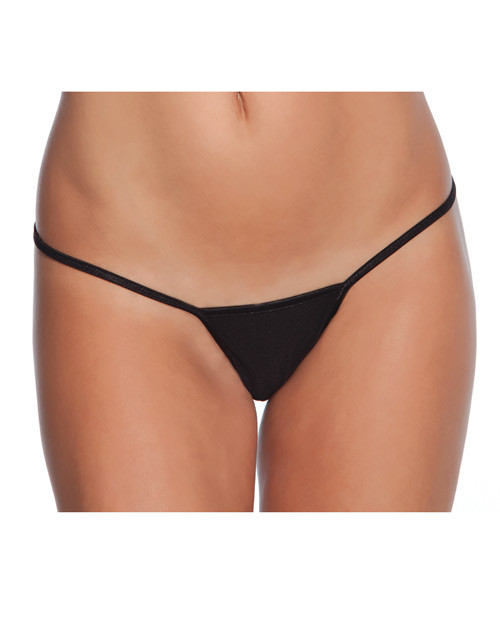 Coquette Low Rise Lycra G-String Panty Black - One Size Fits All