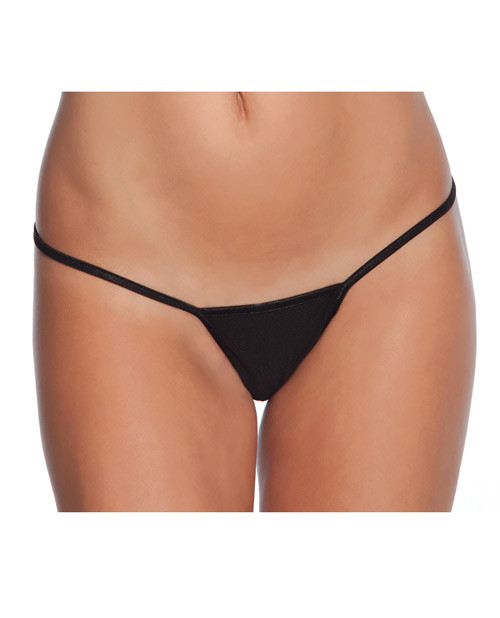 Coquette Low Rise Lycra G-String Panty Black Xl