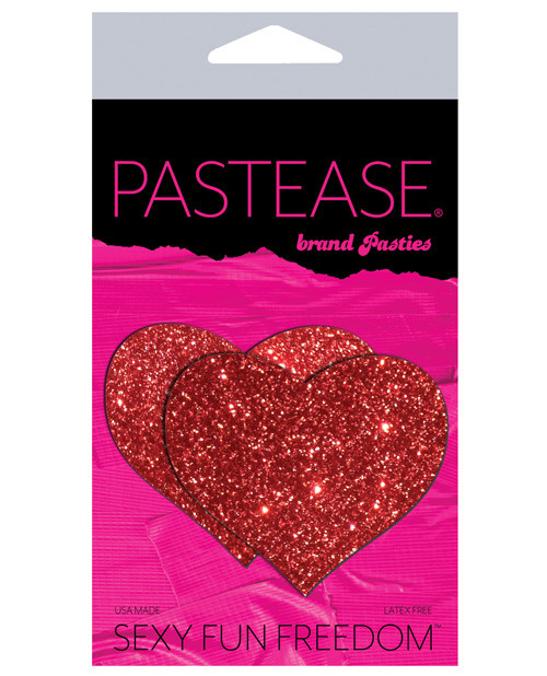 Pastease Red Glitter Heart - One Size Fits All Pasties