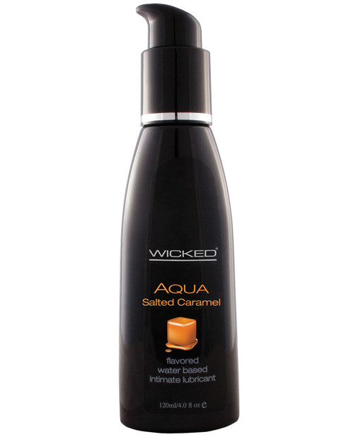 Wicked Sensual Care Collection Aqua Waterbased Personal Lubricant - 4 Oz Salted Caramel
