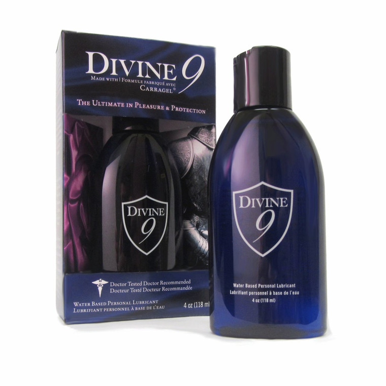 Divine 9 Water Based Personal Lubricant - 4 Oz Bottle