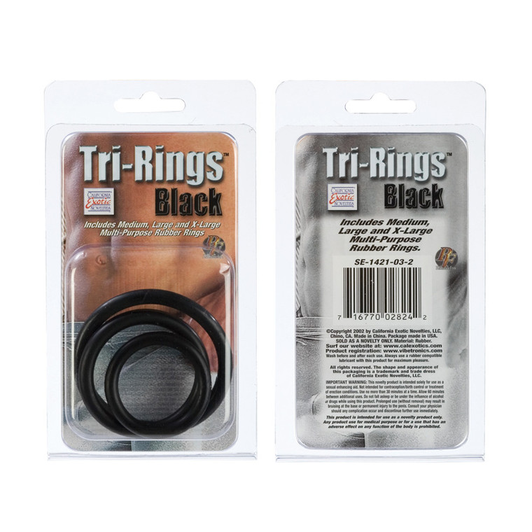 CalExotics Triple Black Cock Ring