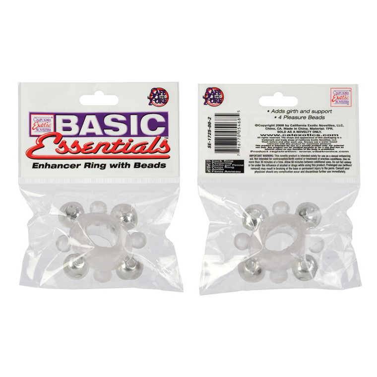 CalExotics Basic Essentials - Enhancer Includes Beads Cock Ring