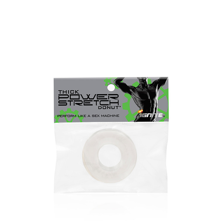 Si Novelties Ignite Thick Power Stretch Donut Cock Ring - Clear