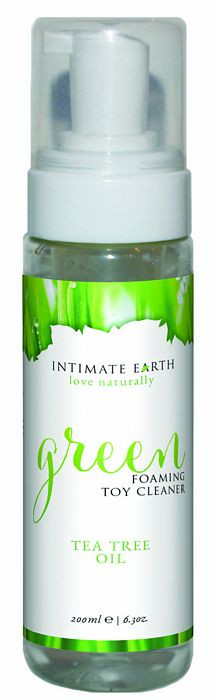 Intimate Organics Green Tea Tree Oil Foaming Sex Toy Cleaner 200Ml