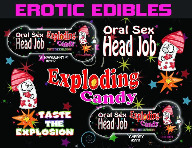 Hott Products Head Job Oral Sex Candy - Strawberry Red