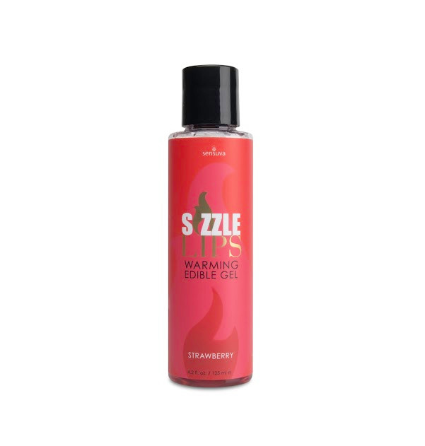 Sensuva Sizzle Lips Warming Oral Sex Gel - 4.2 Oz Bottle Strawberry