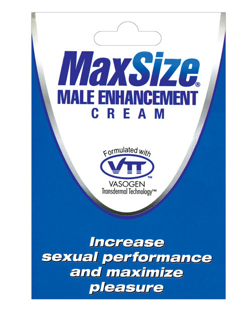 Max Size Male Penis Enhancement Cream - Individual Foil Packet