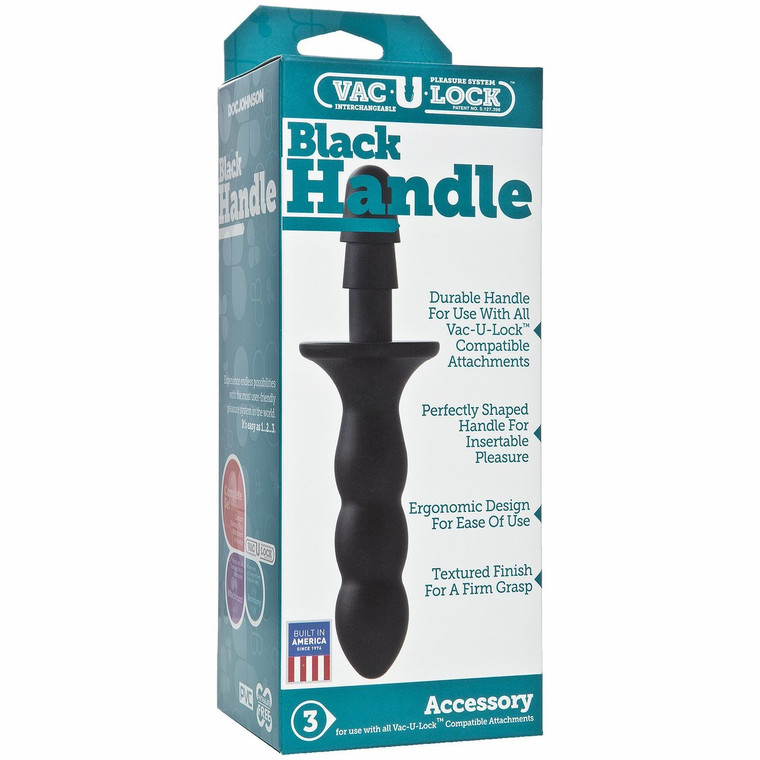 Doc Johnson Vac - U - Lock Dildo Handle - Black