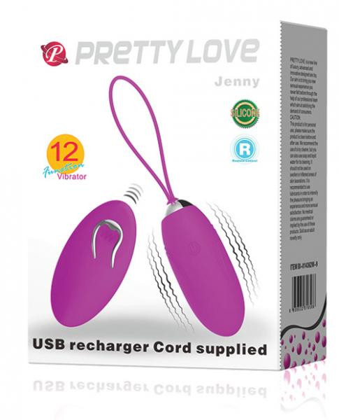 Pretty Love Jenny Remote Control Bullet Vibrator - Purple