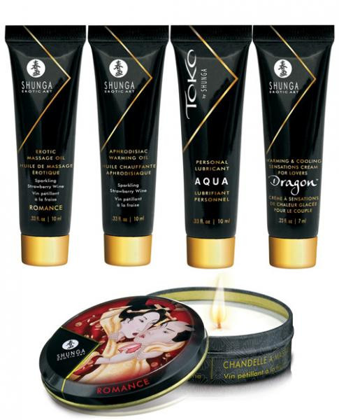 Shunga Geisha's Secret Luxury Romantic Gift Set Sparkling Strawberry Wine