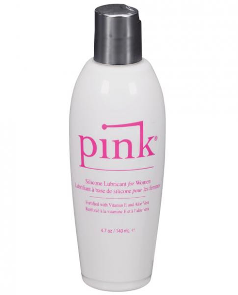 Pink Flip Top Bottle Silicone Personal Lubricant 4.7 Fluid Ounces