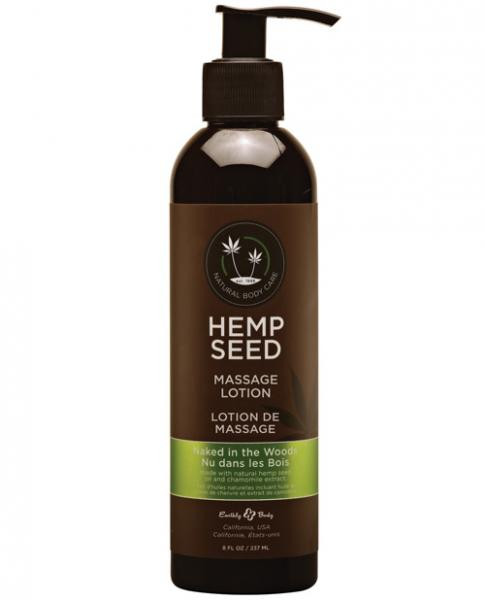 Earthly Body Hemp Seed Massage Lotion Naked In The Woods 8Oz