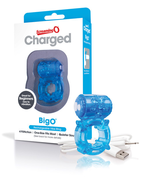 Screaming O Charged Big O Cock Ring - Blue