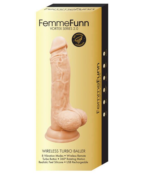 Femme Funn Turbo Baller 2.0 Suction Cup Dildo - Nude