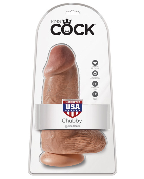 Pipedream King Cock 9" Chubby Realistic Dildo - Tan