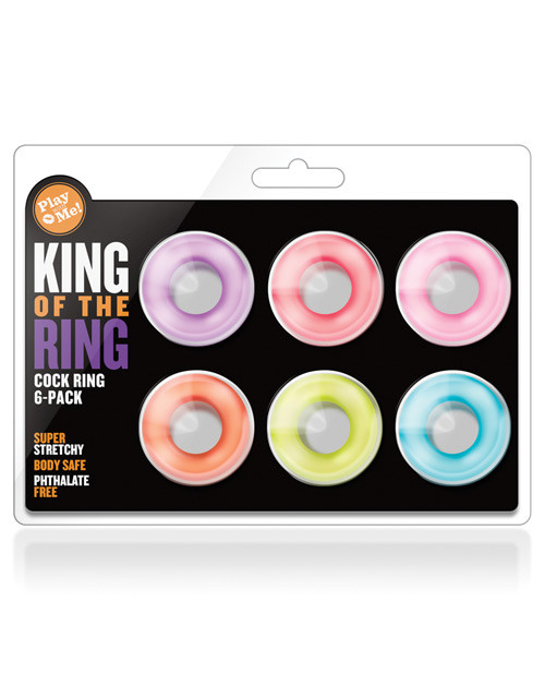 Blush Play With Me King Of The Cock Ring - Asst. Colors Set Of 6