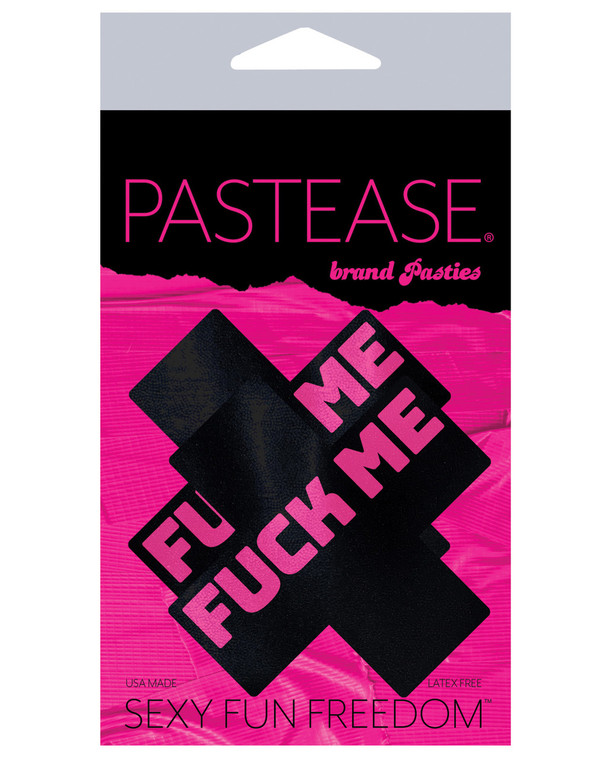 Pastease F*ck Me Plus - Black/Pink O/S Pasties