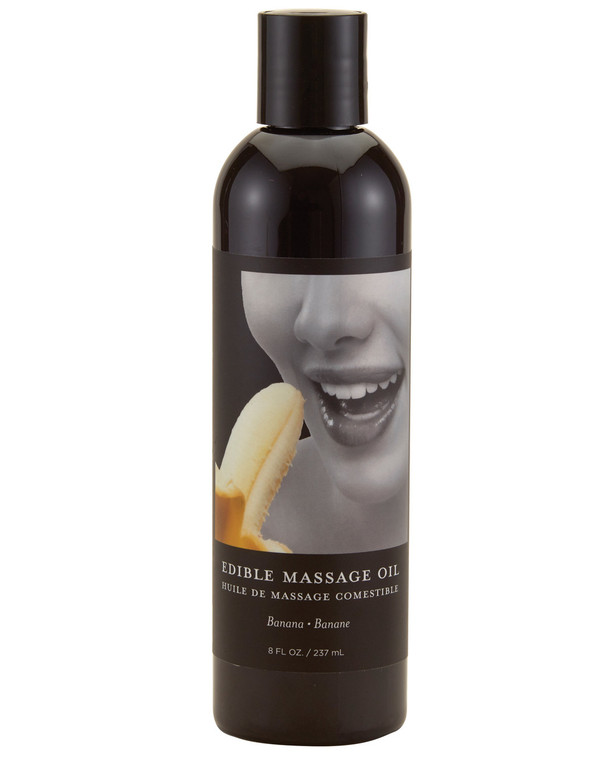 Earthly Body Edible Massage & Body Oil - 8 Oz Banana