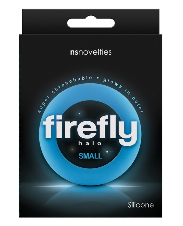 NS Novelties Firefly Halo Small Cock Ring - Blue