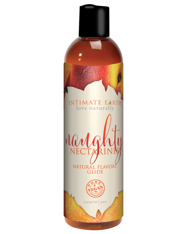 Intimate Earth Natural Flavors Glide Personal Lubricant - 120 Ml Naughty Nectarines