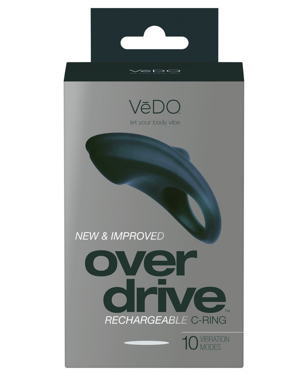 VeDO Overdrive Rechargeable Cock Ring - Just Black