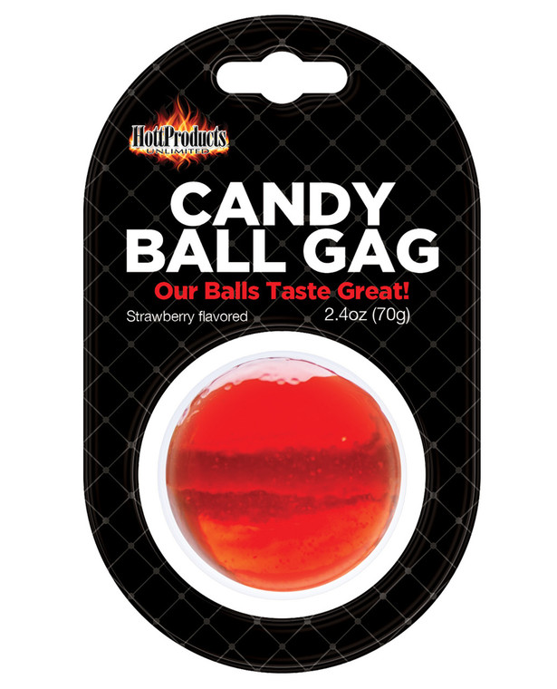 Hott Products Fetish Candy Ball Gag - Strawberry