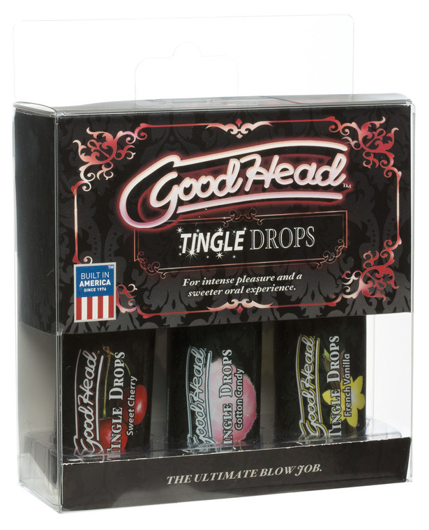Doc Johnson GoodHead Oral Sex Gel 3 Pack - Sweet Cherry/Cotton Candy/French Vanilla
